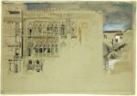 John Ruskin, Ca’ d’Oro, 1845, matita, acquerello, tempera su carta grigia, 476 x 330 mm, Ruskin Foundation (Ruskin Library, Lancaster University), Lancaster © Ruskin Foundation, Lancaster