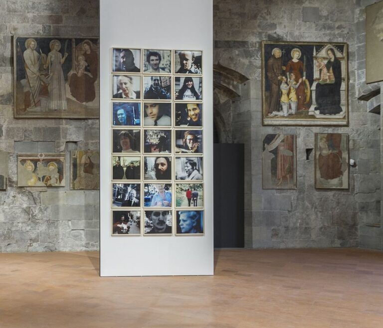 Jonas Mekas. Exhibition view at Palazzo della Ragione, Bergamo 2018. Photo Maria Zanchi