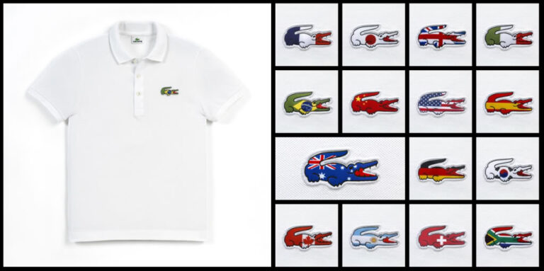 Lacoste Croco Flag Polo Flag Collection