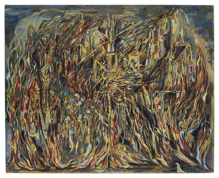 Maria Helena Vieira Da Silva, L’incendie I, 1944, £ 2.048.750 (courtesy of Christie’s Images Limited 2018 ©)