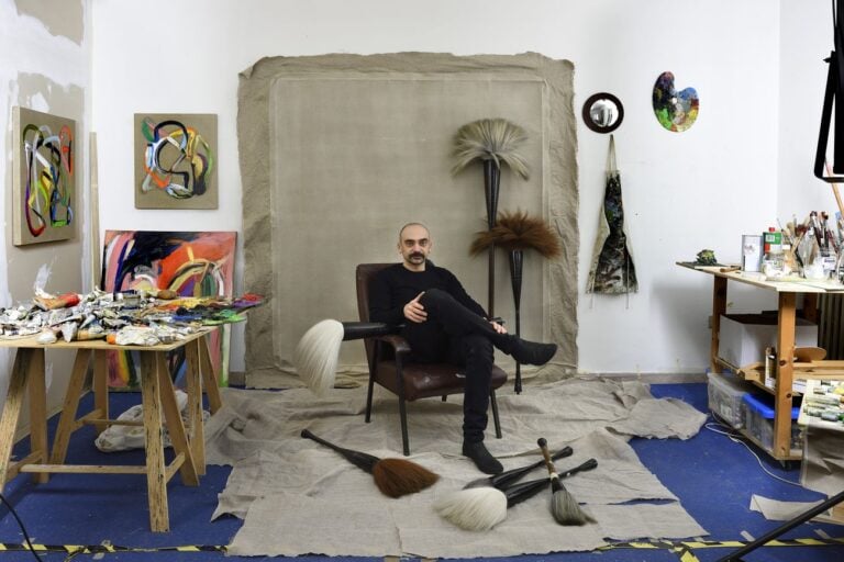 Matteo Fato in studio febbraio 2018, photo Gino Di Paolo