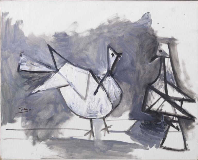 Pablo Picasso, Deux pigeons, 1960. Collezione Roberto Casamonti, Firenze