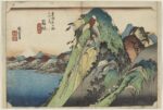 Utagawa Hiroshige, Hakone Vista del lago, 1833–34 circa, silografia policroma, Museum of Fine Arts, Boston - William Sturgis Bigelow Collection