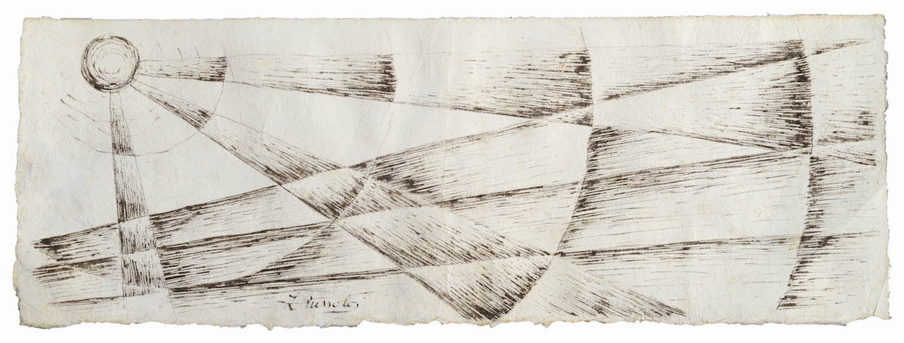 Luigi Russolo, Studio del tema del quadro - Solidità nella nebbia, 1912