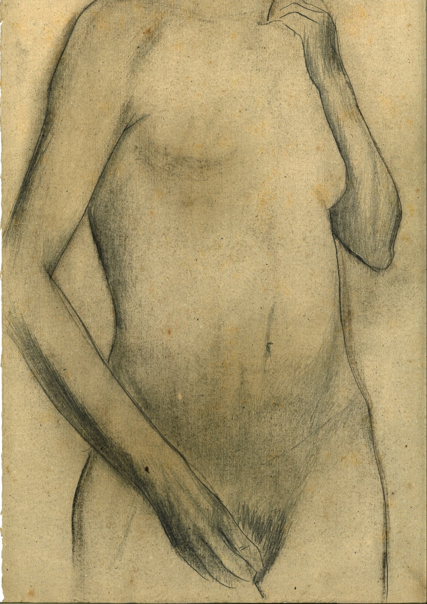 Alberto Ziveri, nudo, matita su carta, 1927-29