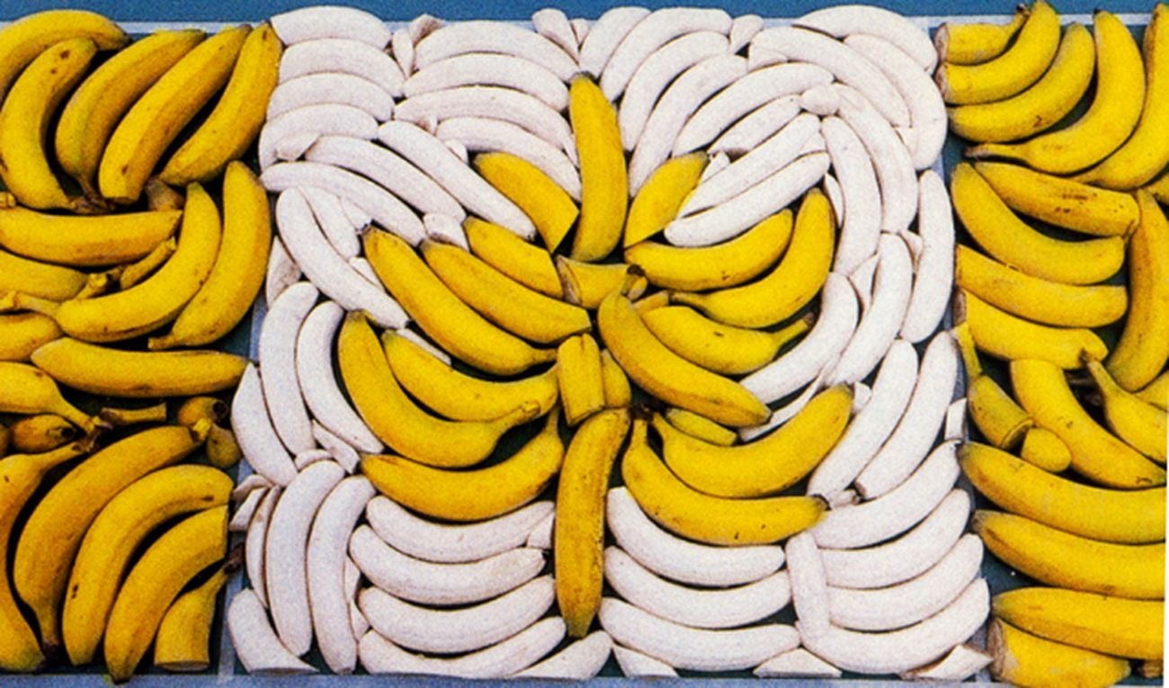 Anna Banana, Canadian Flag in Bananas, 1982 (for CKVU TV show)