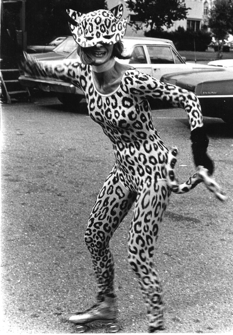 Anna Banana, Columbus Day Parade, 1976. San Francisco Tarzana Banana, California. Photo Charles Chickadel