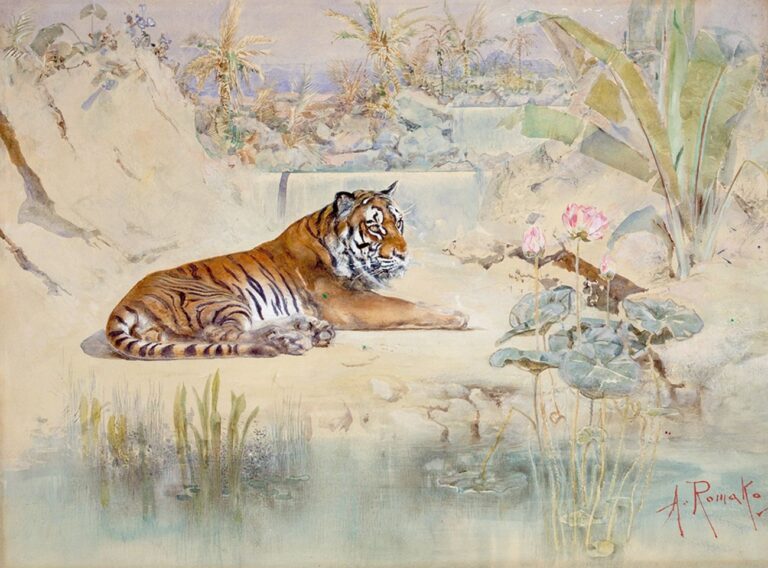 Anton Romako, Tigre, 1870. Albertina Museum, Vienna