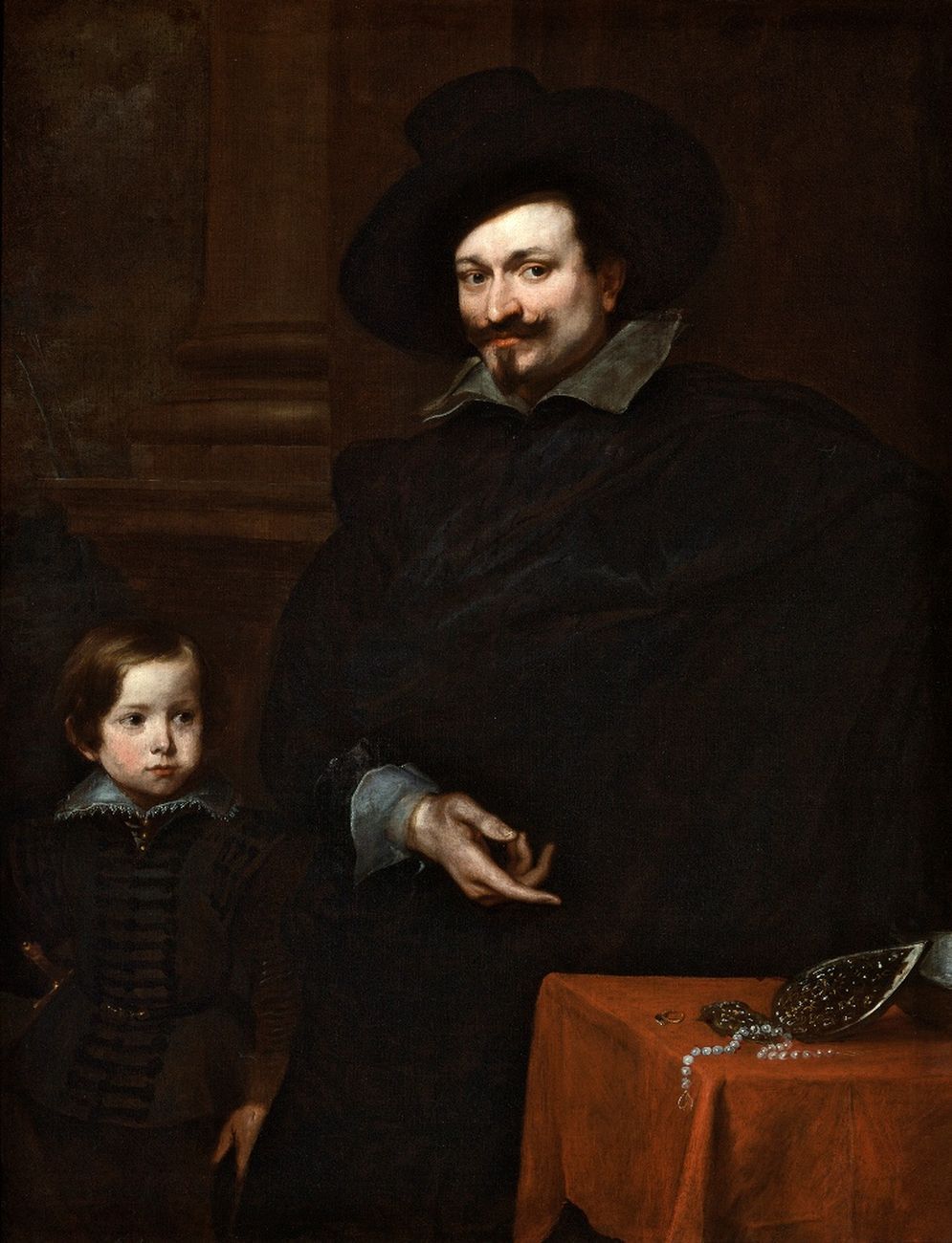Anton van Dyck, Il gioielliere Giacomo Pucci col figlio Alberto, 1627 ca. Genova, Musei di Strada Nuova, Palazzo Rosso