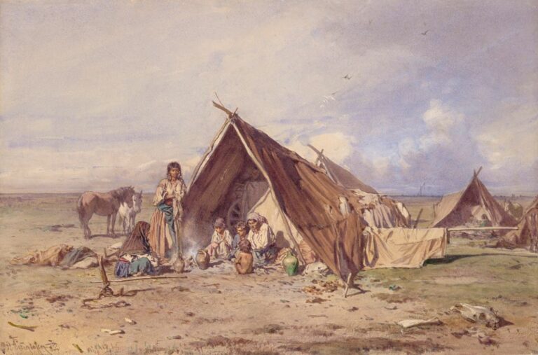 August von Pettenkofen, Accampamento di Zingari, 1855. Albertina Museum, Vienna