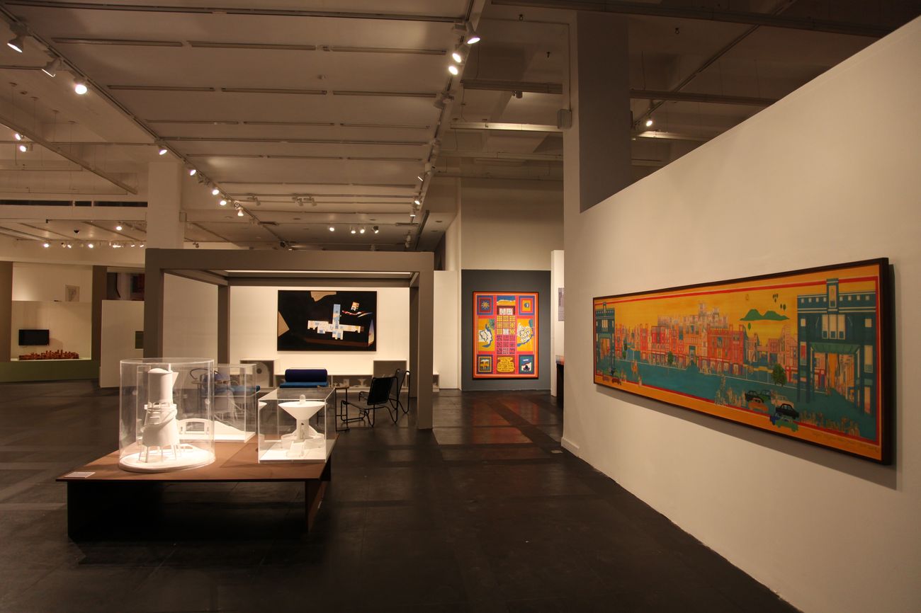 Bal Krishna Doshi. Exhibition view at NGMA National Gallery of Modern Art, Delhi 2014