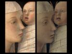 Bellini-Mantegna. Presentazione di Gesù al Tempio. Confronto, la Vergine e il Bambino