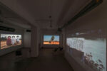 Bertille Bak, Usine à divertissement, 2016, trittico video, 20 min, ed. 6+1AP, produzione per BIM Genève 2016, exhibtion view at The Gallery Apart Roma, photo Giorgio Benni