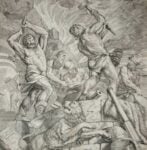Cornelis Cort, La fucina di Vulcano (Allegoria di Brescia armiera), copia di una delle tele distrutte di Tiziano Vecellio, 1572, Brescia, Musei Civici