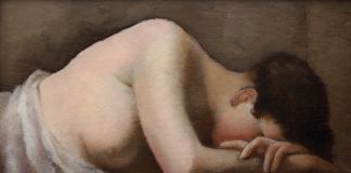 Francesco Trombadori, Fanciulla che dorme, 1926 ca, olio su cartone pressato