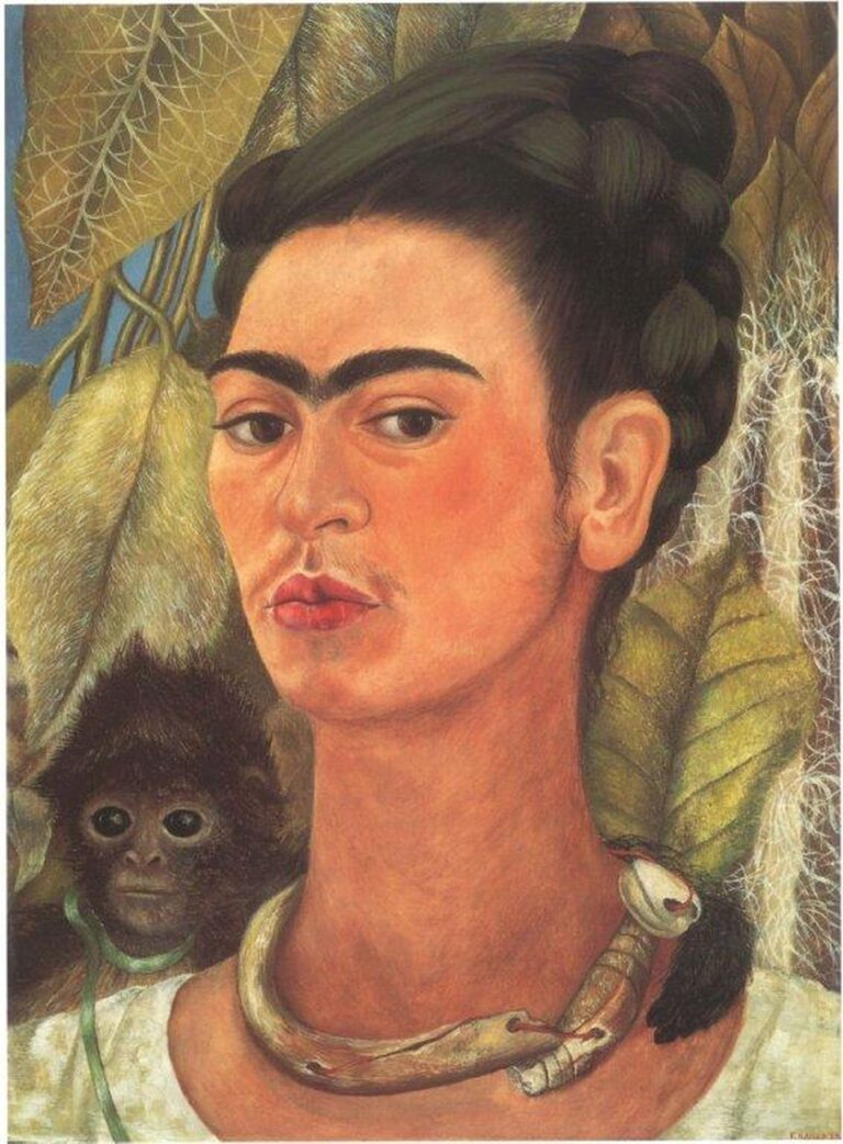 Frida Kahlo, Autoritratto con scimmia, 1938. Albright Knox Art Gallery. Photo © Tom Loonan. Credits © Banco de México Diego Rivera Frida Kahlo Museums Trust, Mexico, D.F. by SIAE 2018