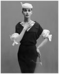 Georgia Hamilton in dress by Balenciaga Harper’s Bazaar 1953. Ph. Richard Avedon Gli Anni Cinquanta e la moda. Miti, riti e ossessioni lungo “Il filo nascosto”