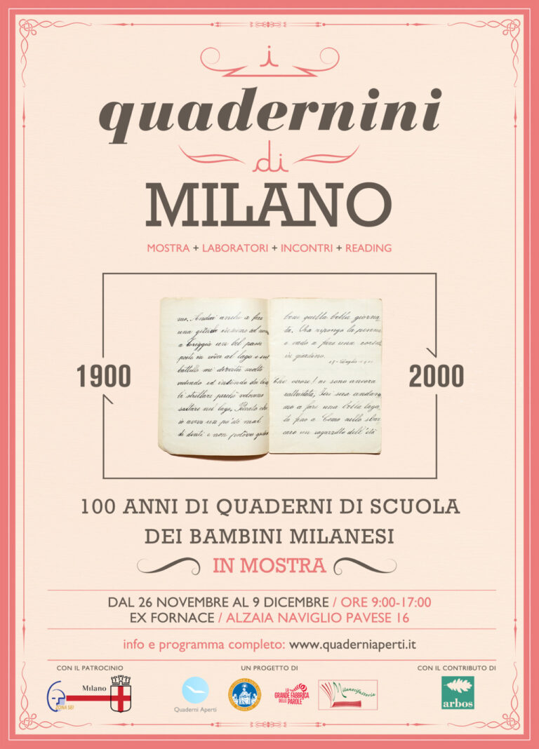 I Quadernini di Milano, la prima mostra di Quaderni Aperti