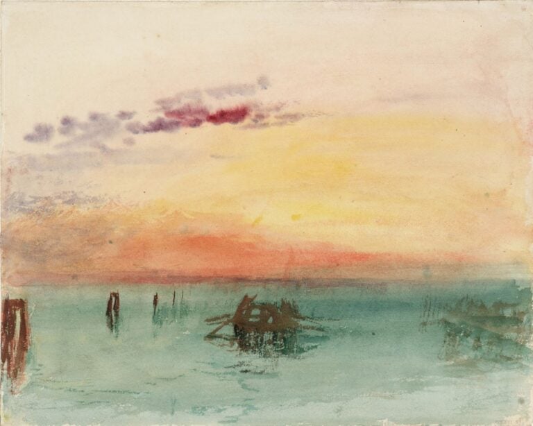 Joseph Mallord William Turner, Venice. Looking across the Lagoon at Sunset, 1840. Tate