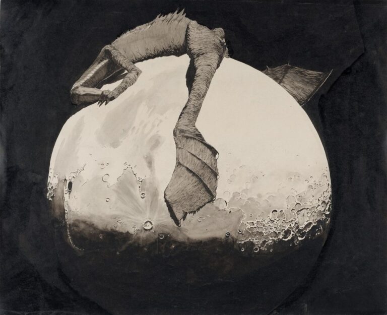Klemens Brosch, Coccodrillo sulla luna, 1912 © Ladesgalerie, Linz