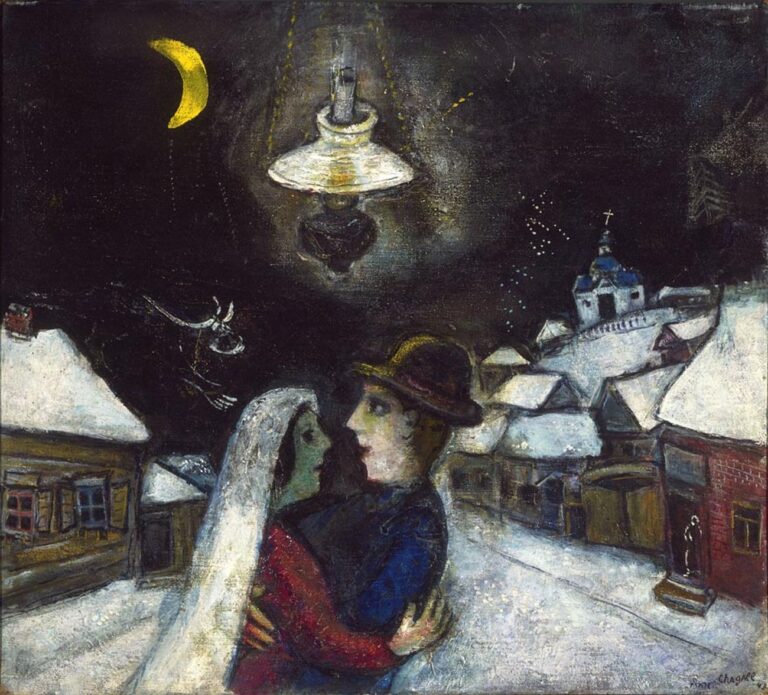 Marc Chagall, Nella notte, 1943. Philadelphia Museum of Art, Collezione Louis E. Stern, 1963
