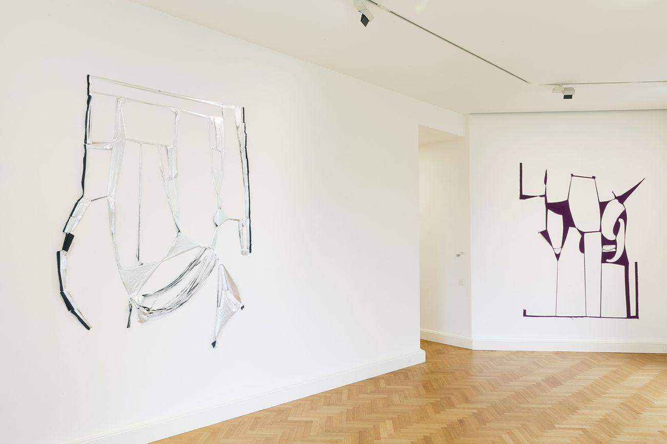 Marion Baruch e Alessandro Teoldi. Exhibition view at Viasaterna, Milano 2018