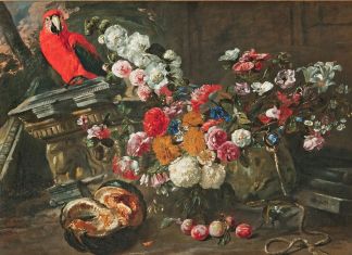 Pieter Boel, Natura morta con vaso di fiori con frutta Pieve Ligure (Ge), collezione privata