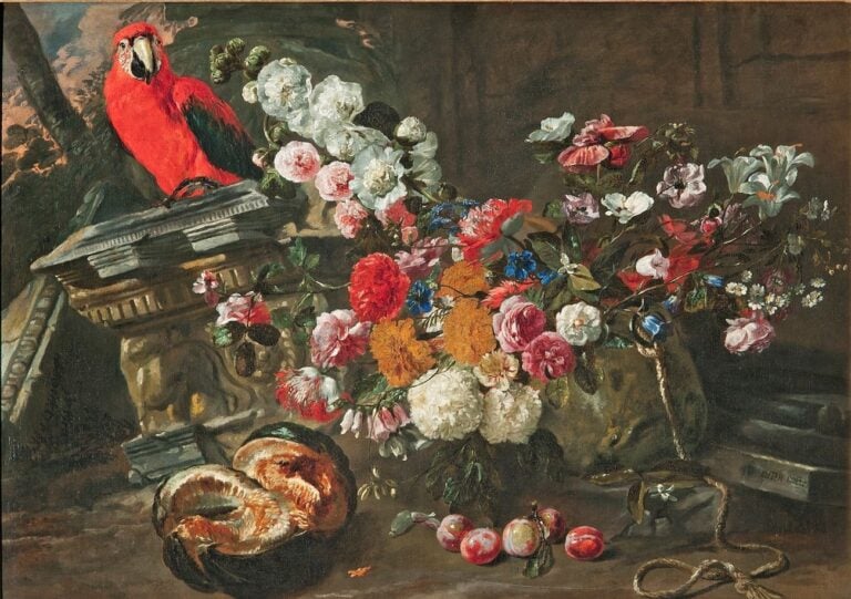 Pieter Boel, Natura morta con vaso di fiori con frutta Pieve Ligure (Ge), collezione privata