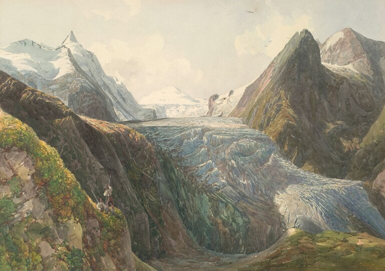 Thomas Ender, Il Gran Campanaro e il Ghiacciaio Pasterze, 1832. Collezione privata
