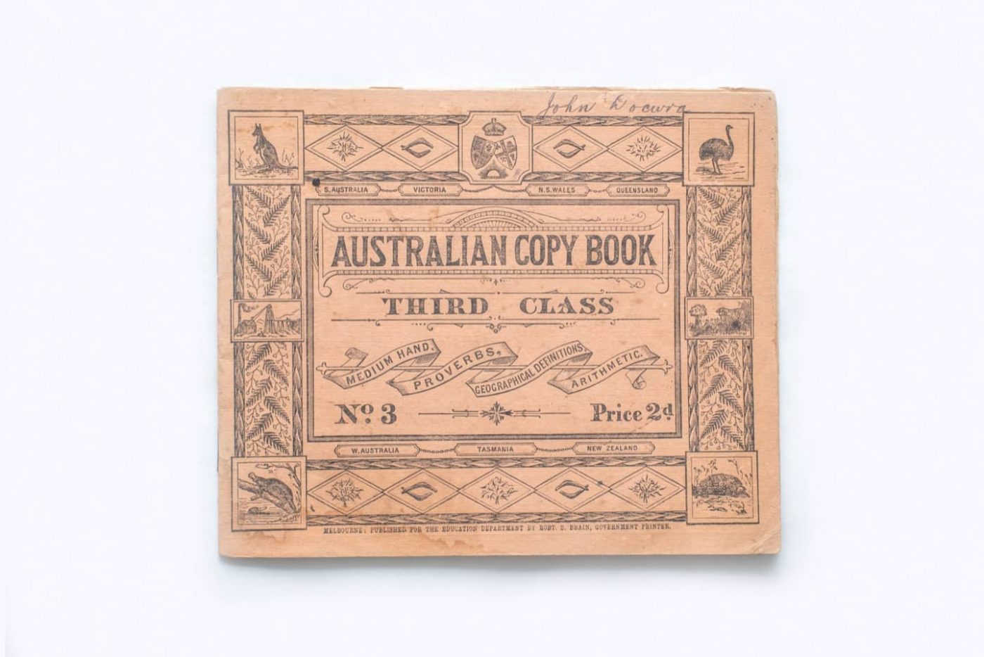 Il quaderno di scuola di un bambino australiano dello stato di Victoria, primi anni del ‘900