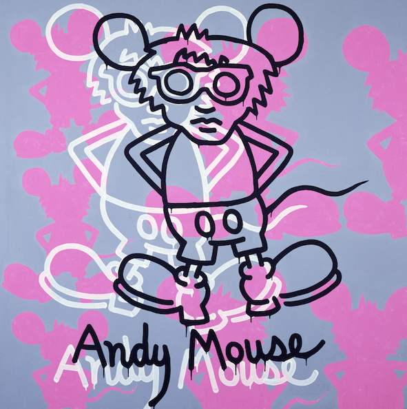 Keith Haring, Andy Mouse, 1985. Acrylic on canvas. Private collection © The Keith Haring Foundation