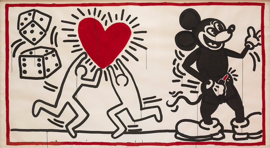 Keith Haring, Untitled, 1982 Vinyl paint on vinyl tarp © Keith Haring Foundation