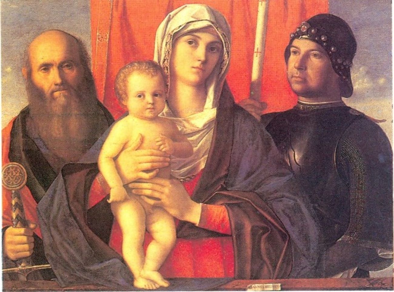 Giovanni Bellini, Madonna col Bambino tra San Paolo e San Giorgio, 1490 ca. Venezia, Gallerie dell’Accademia