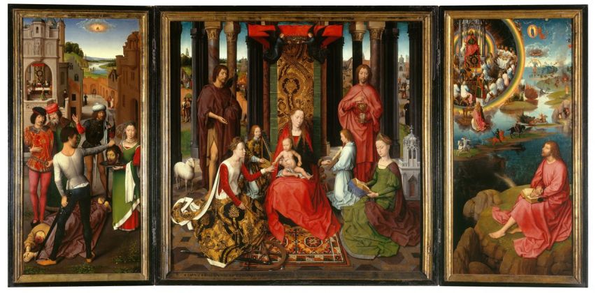 Hans Memling, Trittico del matrimonio mistico di Santa Caterina d’Alessandria, 1479 (c) Musea Brugge