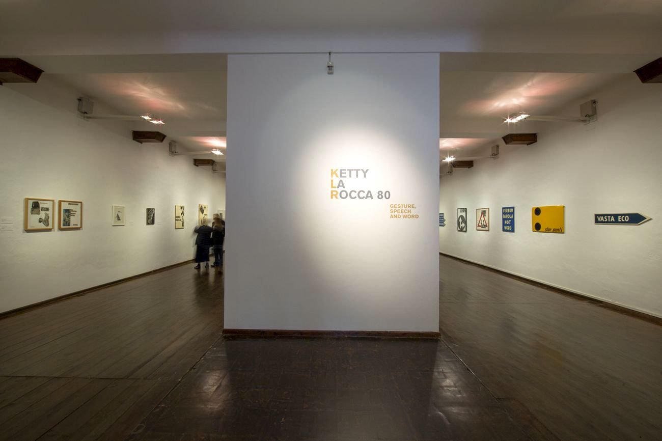 Ketty La Rocca. Gesture, Speech and Word, Exhibition view at Padiglione d’Arte Contemporanea, Ferrara 2018. Photo Marco Caselli