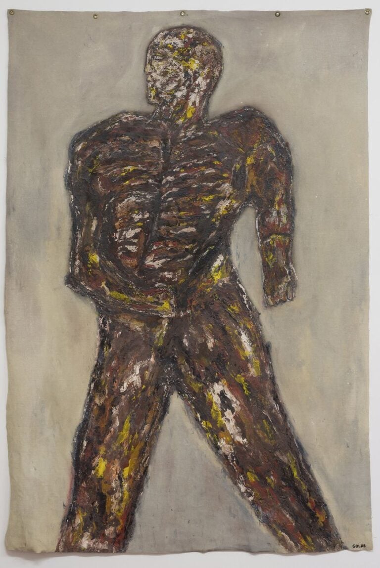 Leon Golub, Warrior, 1963. Courtesy Galleria Massimo Minini, Brescia