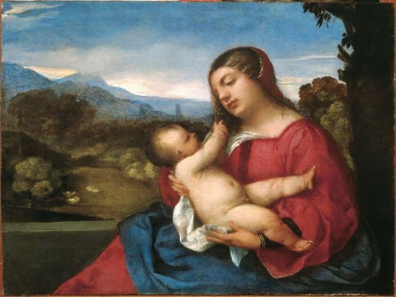 Tiziano Vecellio, Madonna col Bambino, 1509 ca. Bergamo, Accademia Carrara