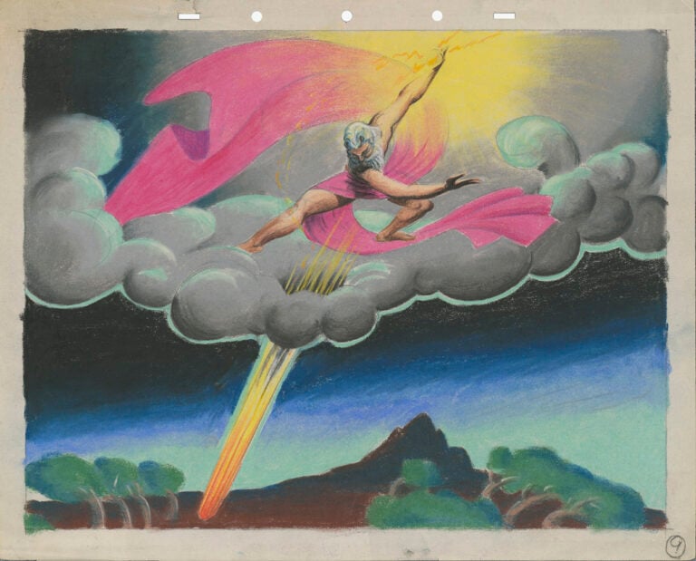 Fantasia, "The Pastoral Symphony" , 1940 . Disney Studio Artist. Concept art Pastel and colored pencil on paper © Disney Enterprises Inc.