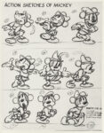 Brave Little Tailor , 1938. Disney Studio Artist Rough model sheet Photostat on paper © Disney Enterprises Inc.