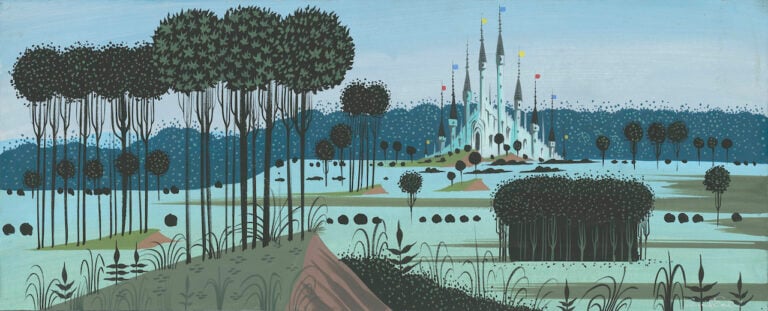 Sleeping Beauty , 1959. Eyvind Earle. Concept art Gouache on illustration board © Disney Enterprises Inc.