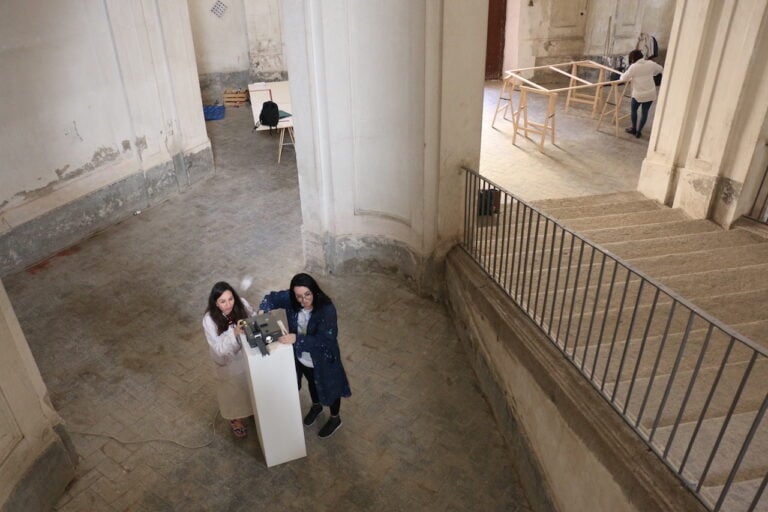 Il laboratorio di Cesare Pietroiusti a Casa Morra. ph. Iacopo Seri