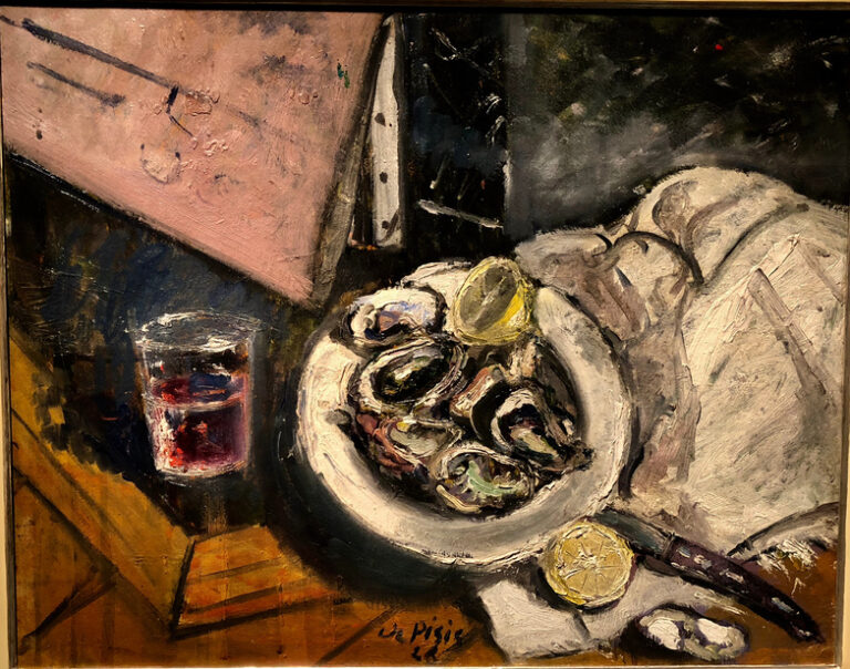 Filippo De Pisis, Natura morta con frutti di mare, 1928, olio su tela, 52x64 cm, Collezione privata, courtesy Galleria Bottegantica Milano Bologna