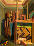 Giorgio de Chirico, Interno metafisico con officina, 1951, Alessandria, collezione privata