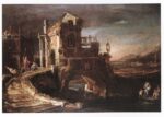 Canaletto, Capriccio notturno con ponte, 1722-23, olio su tela, cm 64 x 92, Svizzera, collezione privata
