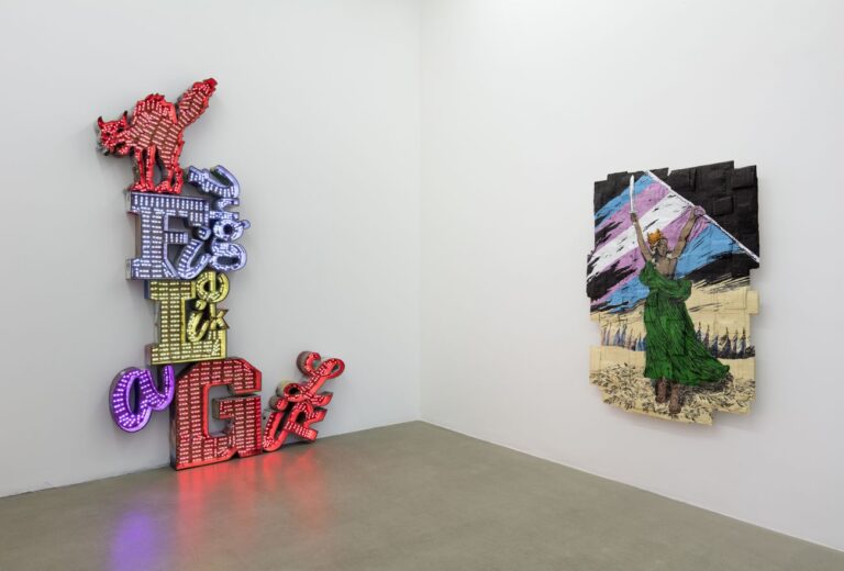 Andrea Bowers, Disrupting and Resisting, installation view at Kaufmann Repetto, Milano, 2018, courtesy the artist, Kaufmann Repetto, Milano/New York, photo Andrea Rossetti
