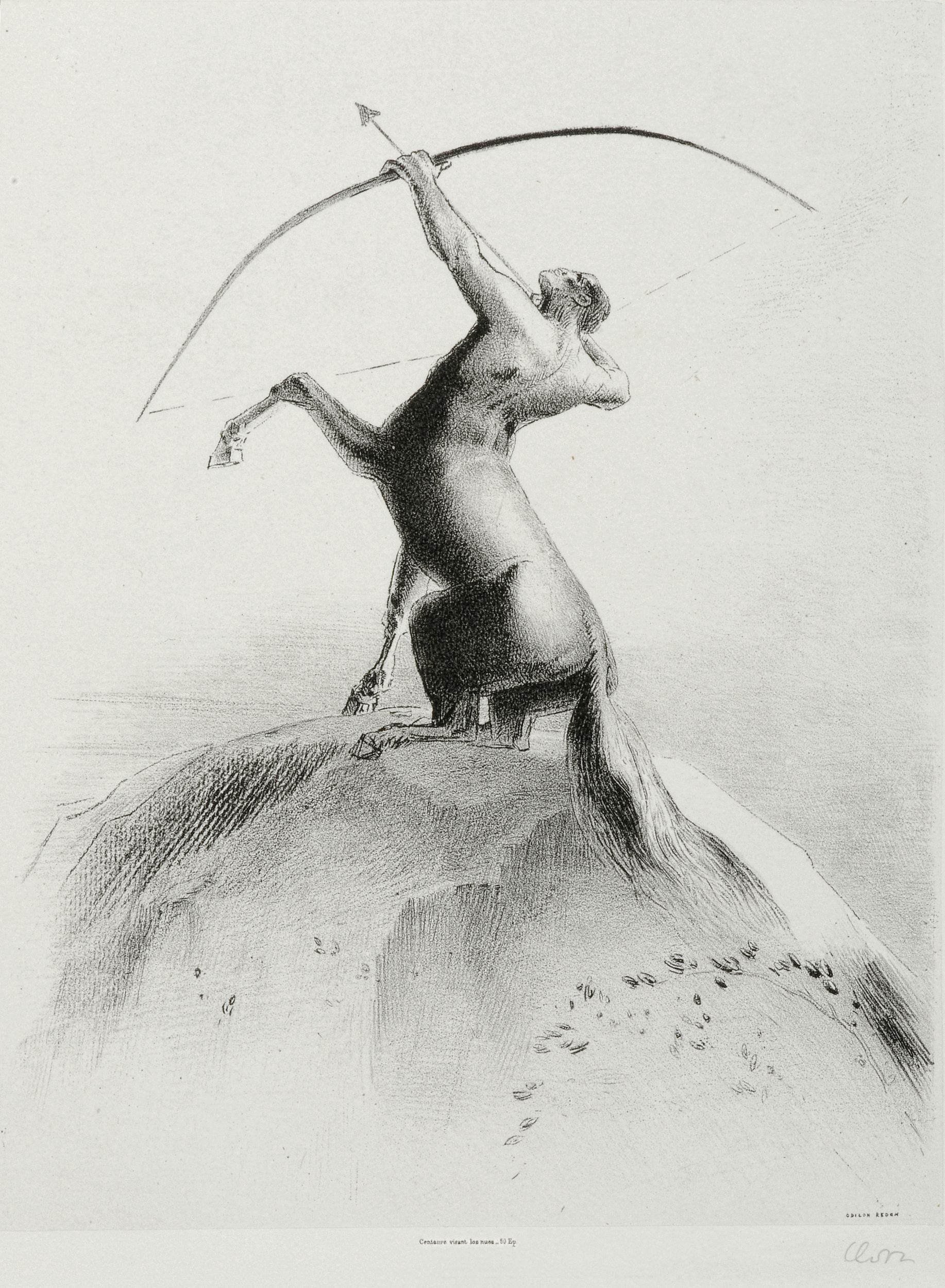 Odilon Redon, Centaure visant les nues, 1895