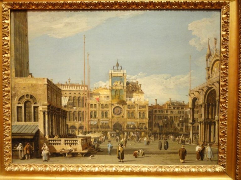 Canaletto (1697-1768), La Torre dell’Orologio in Piazza San Marco, Venezia, 1728-1730, olio su tela, cm 52,1 x 69,5, The Nelson-Atkins Museum of Art, Kansas City, Missouri. Purchase: William Rockhill Nelson Trust, 55-36. Photo credit: Melville McLean