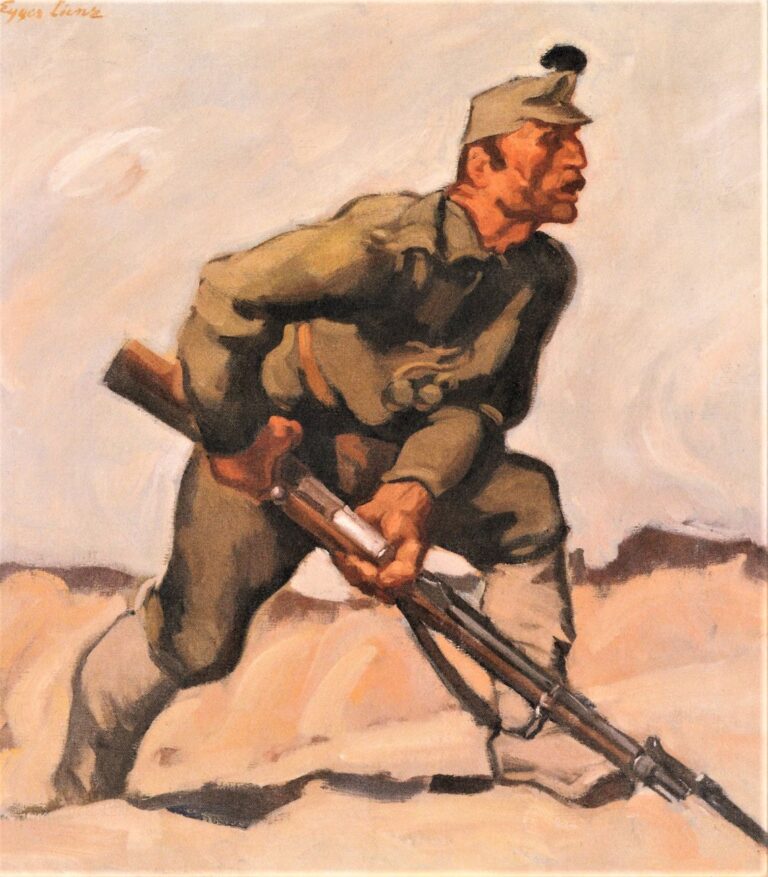Albin Egger Lienz, Sentinella sulle Dolomiti, 1916