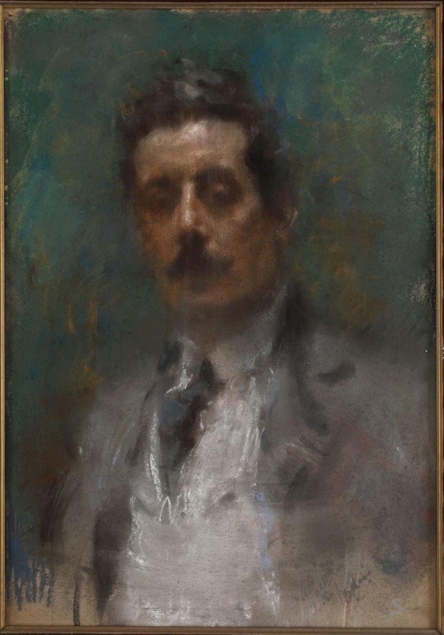Arturo Rietti, Ritratto di Giacomo Puccini, 1906. Teatro dell’Opera di Roma, Archivio Storico. Photo Riccardo Ragazzi