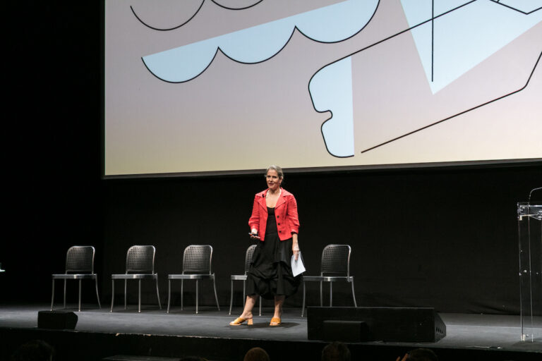 Broken Nature, a public symposium. Paola Antonelli, a capo del team curatoriale della XXII Triennale Milano. Foto Gianluca di Ioia. Courtesy La Triennale di Milano